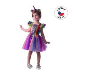 MaDe 09746 - Šaty na karneval - jednorožec, 92 - 104 cm