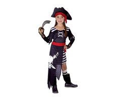 MaDe 50229 - Kostým na karneval - Pirátka, 110-120 cm