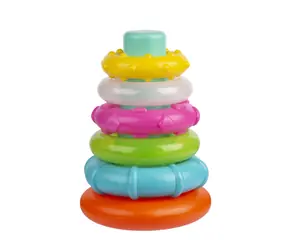 Playgro - Plastové navliekacie krúžky pastelové / od 10 mesiacov
