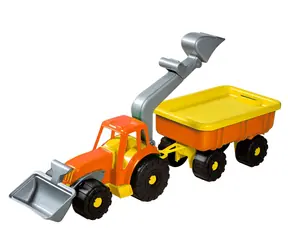 Androni Traktorový nakladač s vlekom Power Worker oranžová / dĺžka 58 cm / od 12 mesiacov