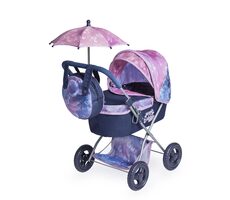 DeCuevas Skladací kočík pre bábiky so slnečníkom a taškou Magic Bubble 2024 / od 3 rokov