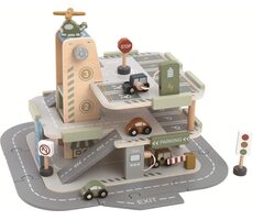 2Kids Toys Drevená garáž s cestou
