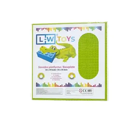 LW Toys Veľká podložka na stavanie 50x50 bodov limetková