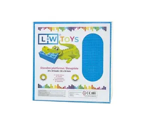 LW Toys Veľká podložka na stavanie 50x50 bodov modrá