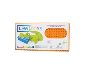 LW Toys Podložka na stavanie - JUNIOR 16x32 bodov oranžová