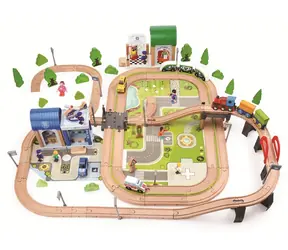 2Kids Toys Vláčikodráha Mesto a Dedina 200 dielov