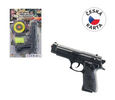 MaDe 67509 Pištoľka na karte s náhradnými guličkami / od 3 rokov