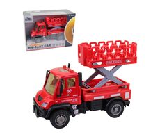 MaDe 18846 Auto hasičské na spätný chod / 12,5 x 6,5 x 7,5 cm / od 3 rokov