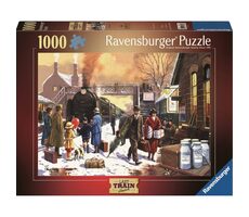 Ravensburger Lokomotíva v bielom ruchu / 1000 dielikov / od 12 rokov