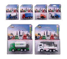 MaDe Autá stavebné 6 druhov / 8,3 x 3,2 x 4,1 cm / od 3 rokov