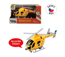 MaDe 07635 Vrtuľník záchranný na zotrvačník so svetlom a zvukom / 20 cm / od 3 rokov