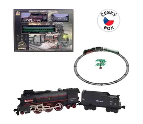 MaDe 20539 Vlaková súprava, parná lokomotíva, na batérie, svetlo a zvuk