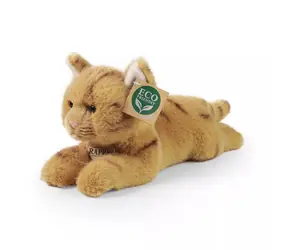 Rappa Plyšová mačka ležiaca hnedá 20 cm / ECO-FRIENDLY / od 0 rokov