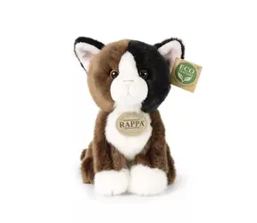 Rappa Plyšová mačka trojfarebná 18 cm / ECO-FRIENDLY / od 0 rokov