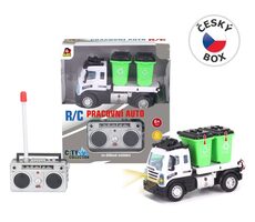 MaDe 08448 Auto smetiarske s kontajnermi na diaľkové ovládanie / 12 x 7 x 6 cm / od 6 rokov