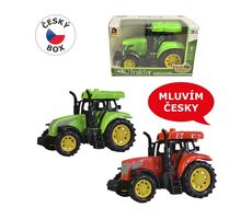 MaDe 00921 Traktor s Českým hlasom, svetlo a zvuk, na zotrvačník /14 cm/ od 3 rokov