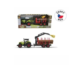 MaDe 07213 Traktor s prívesom, ramenom, zelená / od 3 rokov