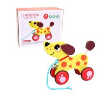 MaDe 20368 Drevené ťahadlo pes / 17 cm / od 3 rokov