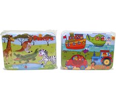 MaDe Drevená hra puzzle / 17 x 12 x 3 cm / od 3 rokov