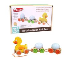 MaDe Drevené ťahadlo kačica / od 3 rokov