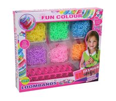 MaDe 15022 Gumičky so stavom na zhotovenie náramkov / 17,5 x 5,5 x 3 cm / od 3 rokov