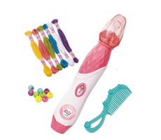 MaDe 16100 Súprava korálikov na zaplietanie do vlasov s príslušenstvom na batérie / 25,8 x 5,2 x 5,2 cm / od 5 rokov