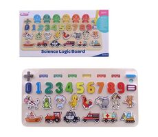 MaDe Náučné puzzle, čísla, zvieratá / od 3 rokov