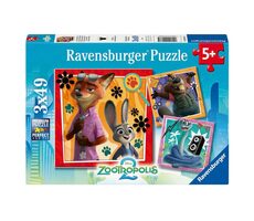 Ravensburger Zootropolis: Mesto zvierat / 3x49 dielikov / od 5 rokov