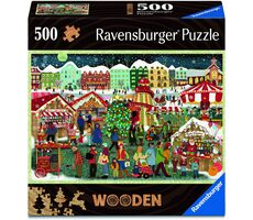 Ravensburger Drevené puzzle Kúzlo Vianoc / 500 dielikov / od 14 rokov