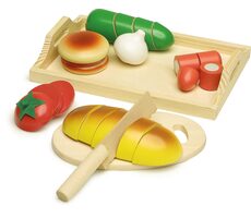 Small Foot Drevená krájacia desiata / od 3 rokov