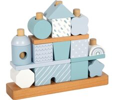 Small Foot Nasadzovanie na tyč Domček modrá / od 12 mesiacov