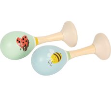 Small Foot Drevené rumba gule Včielka a Lienka sada 2 ks