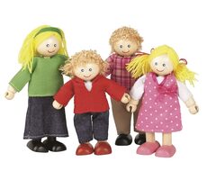 Tidlo Drevené bábiky do domčeka Rodina