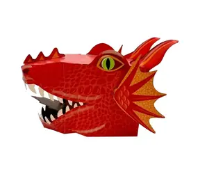 Fiesta Crafts Kreatívna súprava 3D maska Červený drak