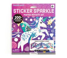 Mudpuppy Sada trblietavých samolepiek so scénou Kúzelní jednorožci