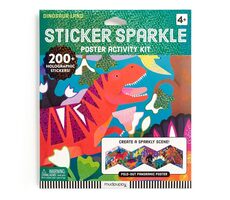 Mudpuppy Sada trblietavých samolepiek so scénou Svet dinosaurov