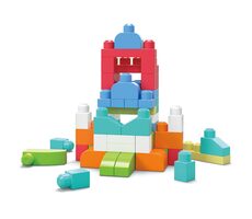 Mattel DCH54 Mega bloky fb Big building bag girls / 60 dielov / od 12 mesiacov