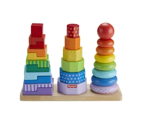 Mattel Fisher Price drevená veža tvary