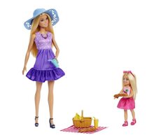Mattel Barbie bábiky malibu a chelsea na pikniku / od 3 rokov