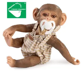 Guca 991 REBORN OPIČKA - realistická opička bábätko s celovinylovým telom - 32 cm