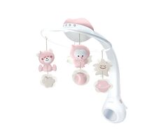 Infantino Hudobný kolotoč s projekciou 3v1 Dusty Pink / od 0 rokov