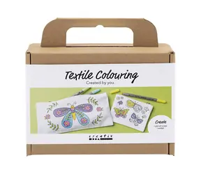 Creativ Company Kreatívna sada Maľovanie na textil peračník & peňaženka Motýľ / od 4 rokov