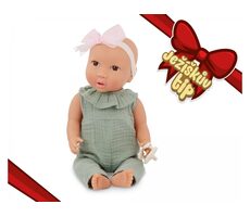 LullaBaby Bábika 35 cm v overale s čelenkou / od 2 rokov