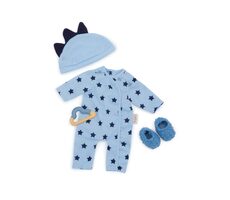 LullaBaby Overal pre bábiky modrý s doplnkami / od 2 rokov