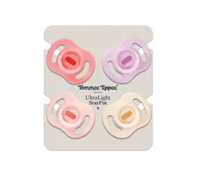 Tommee Tippee Silikónový Cumlík Ultra-light 0-6m, 4 ks, GIRL 
