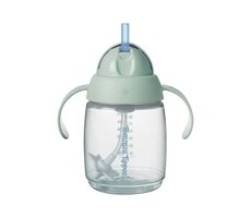 Tommee Tippee Tréningový Netečúci Hrnček so slamkou so závažím, 240 ml, od 6m +, zelený 