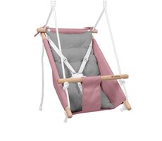 Tulano Hop 40 ružovo-šedá / detská hojdačka / Nosnosť až 60 kg