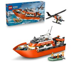 LEGO® City 60504 Záchranný čln pobrežnej hliadky a vrtuľník / Počet dielikov: 742 / od 7 rokov