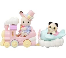 Sylvanian Families Lietadlo, vláčik a baby figúrky v zábavnom parku / od 3 rokov