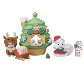 Sylvanian Families Domček s vianočným stromčekom a baby figúrky / od 3 rokov